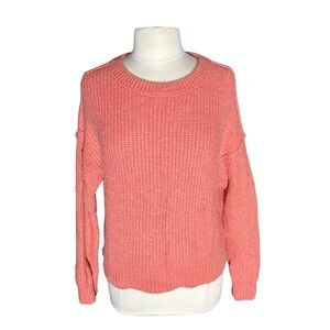 American Eagle Outfitters Women's Salmon Pink Sweater